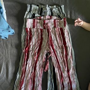 Lot of 2 flowy beach coverup pants size XS